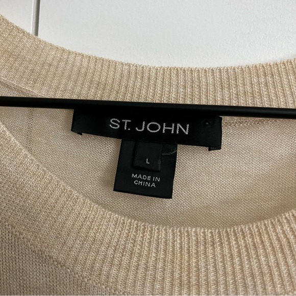 St. John Knit Metallic Sleeveless Tank - Picture 2 of 3